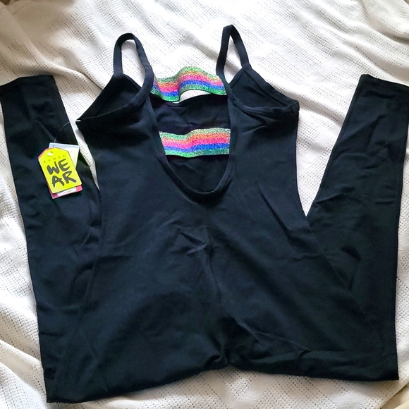 COPY - Zumba Wear Zumba Glam Open Back Black Bodysuit in L Lovely - Picture 8 of 13